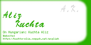 aliz kuchta business card